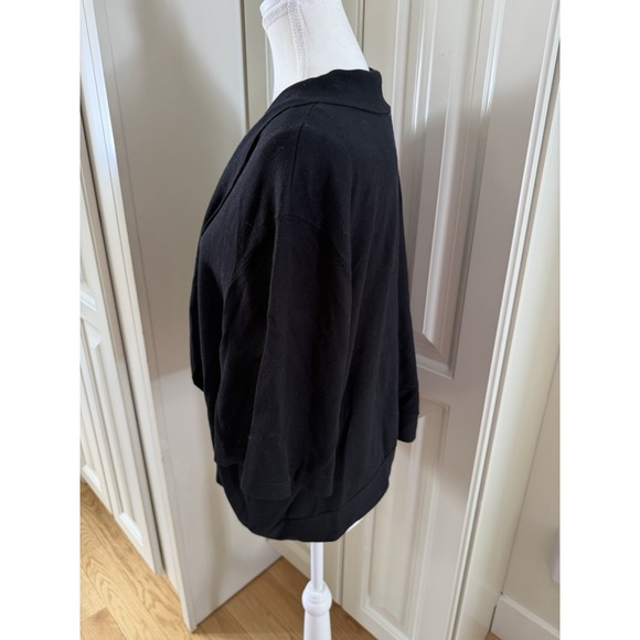 Catherines Black Open Front Cardigan 4X Plus Oversized Minimalist Chic NWT - Picture 3 of 7